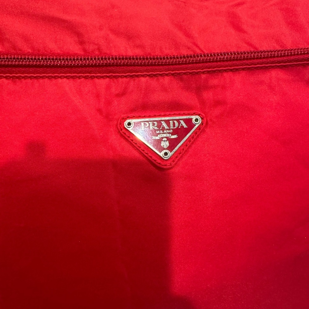 Prada Red Nylon Shoulder Bag - Picture 11 of 14